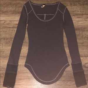 We the Free Waffle Scoop Neck Long-sleeve